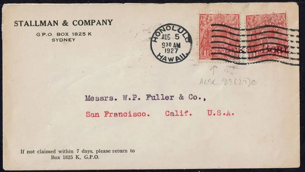 1927 (5th Aug) "Stallman & Company" commercial ... Image 1++