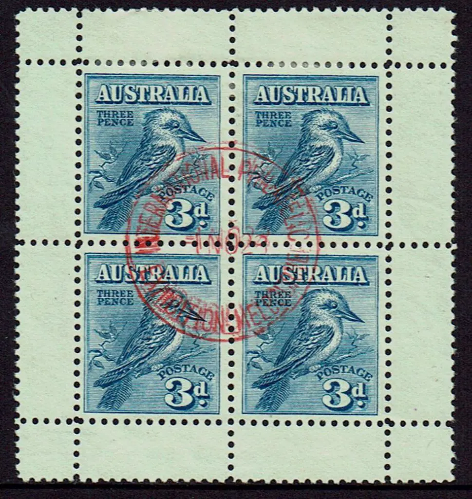 1928 Kookaburra Miniature Sheet. Fine used by neat ... Image 1++