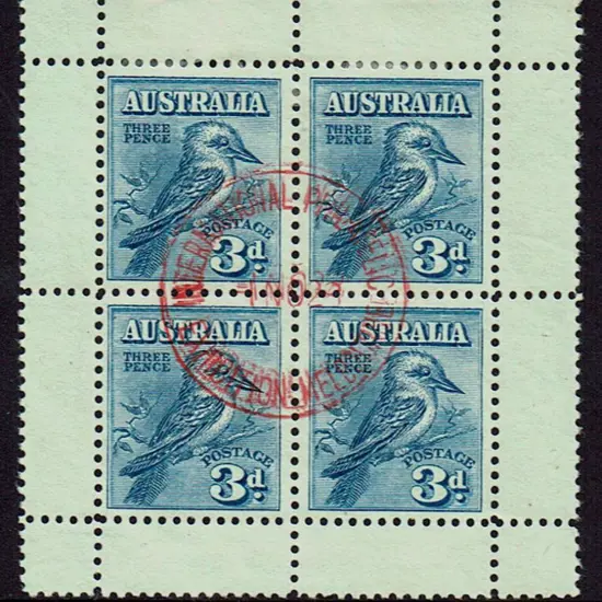 1928 Kookaburra Miniature Sheet. Fine used by neat ...