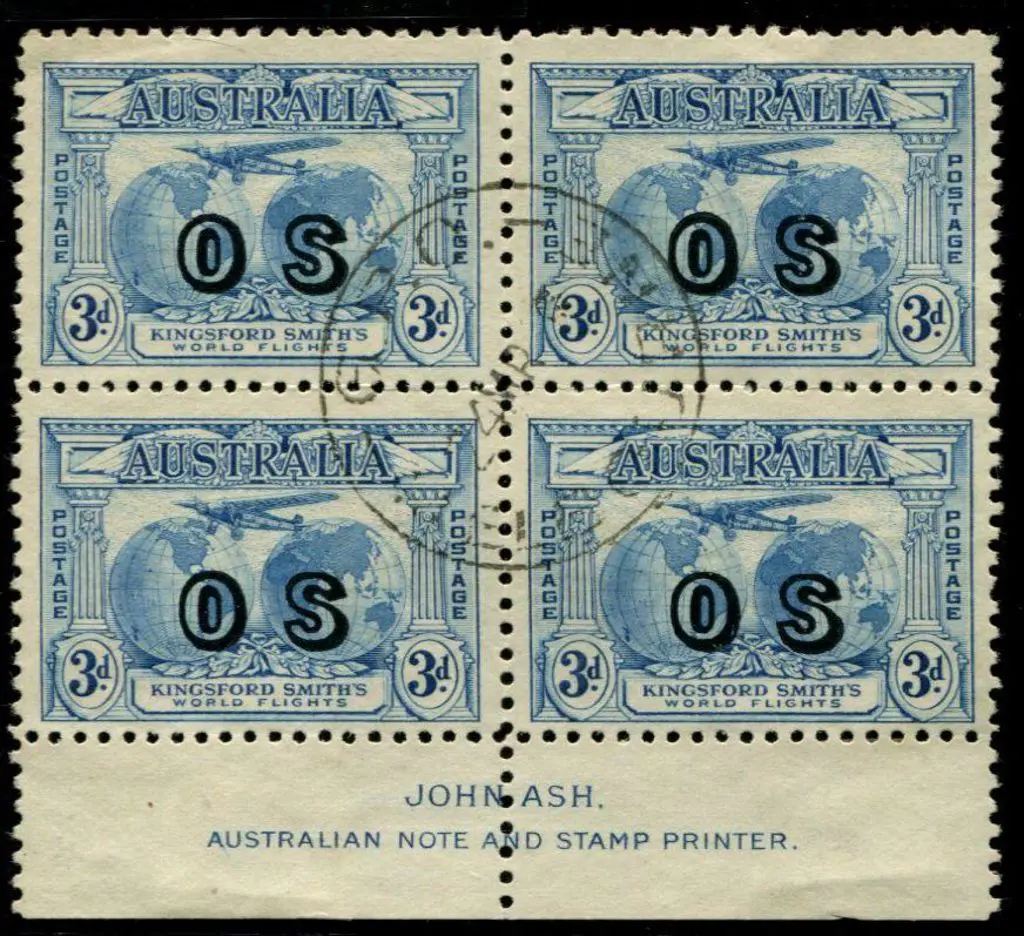 1931 2d & 3d Kingsford Smith ovptd "OS" in CTO ... Image 1++
