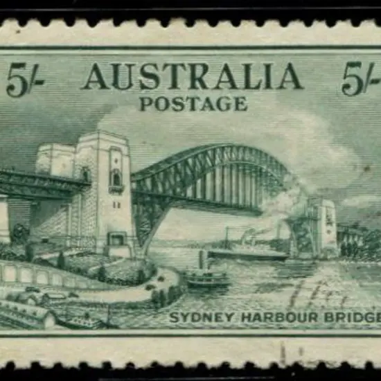 1932 5/- Sydney Harbour Bridge. CTO without gum & ...