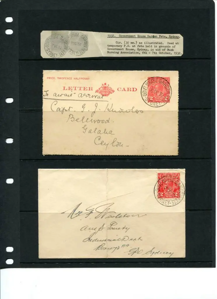 1932 (6th & 7th Oct) "GOVT HOUSE GARDEN FETE ... Image 1++