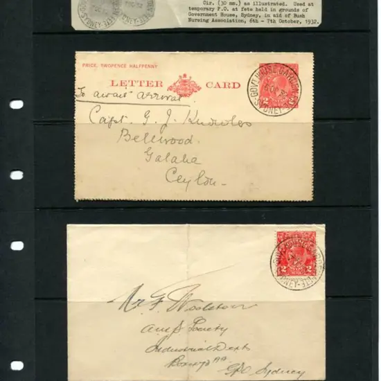 1932 (6th & 7th Oct) "GOVT HOUSE GARDEN FETE ...