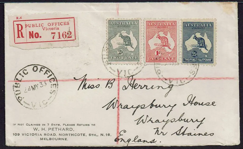 1933(24th May) Late usage of 1d, 2d & 2½d ... Image 1++