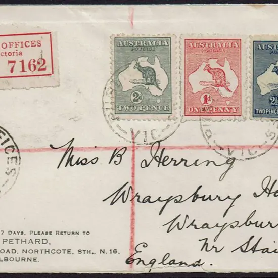 1933(24th May) Late usage of 1d, 2d & 2½d ...