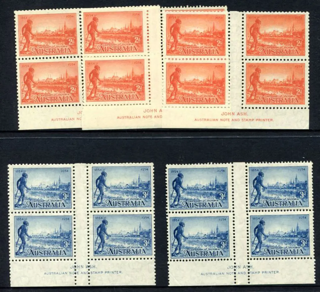 1934 Victoria Cent 2d & 3d vals in both 10½ & 11½ ... Image 1++