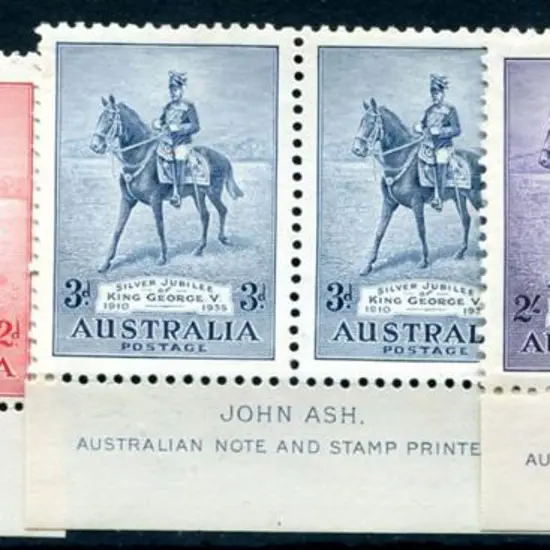 1935 Silver Jubilee set of 3 in MUH/MLH imprint ...