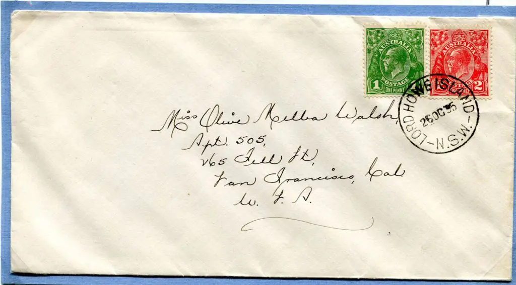 1935 (26th Oct) Lord Howe Island, NSW bold, clear ... Image 1++