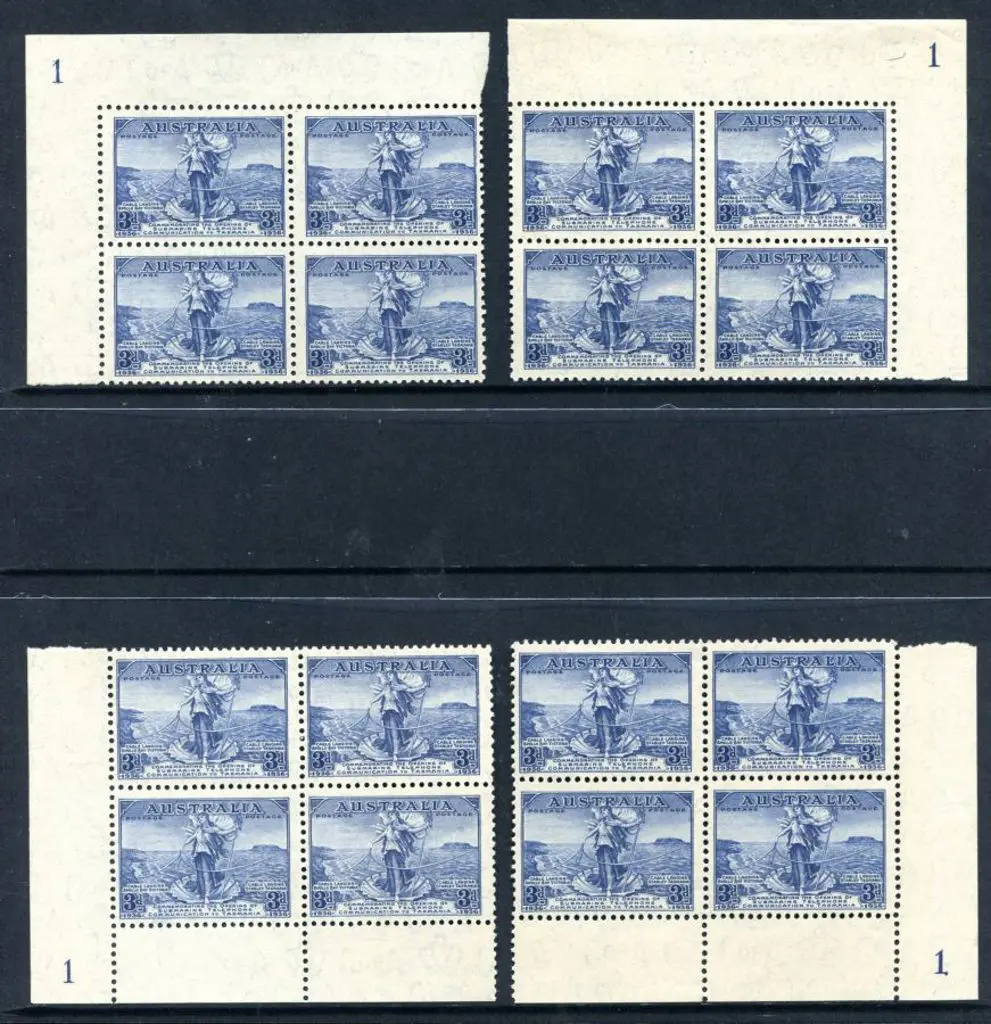 1936 3d Cable in Plate 1 corner blocks of 4 for ... Image 1++