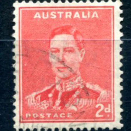 1938 2d scarlet KGVI with "medallion flaw". F/U. ...