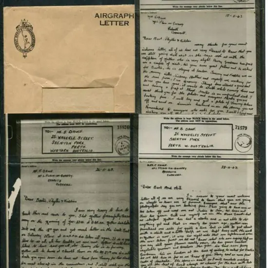 1943 Airgraph from Cornwall with addressee details ...