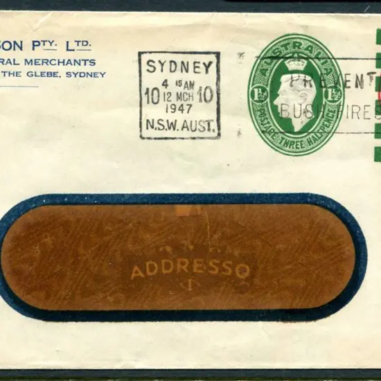 1946/47 1½d green surcharged 2½d red defaced KGVI ...