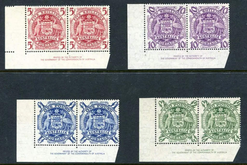 1949/50 Arms set of 4 to £2 in MUH Authority ... Image 1++