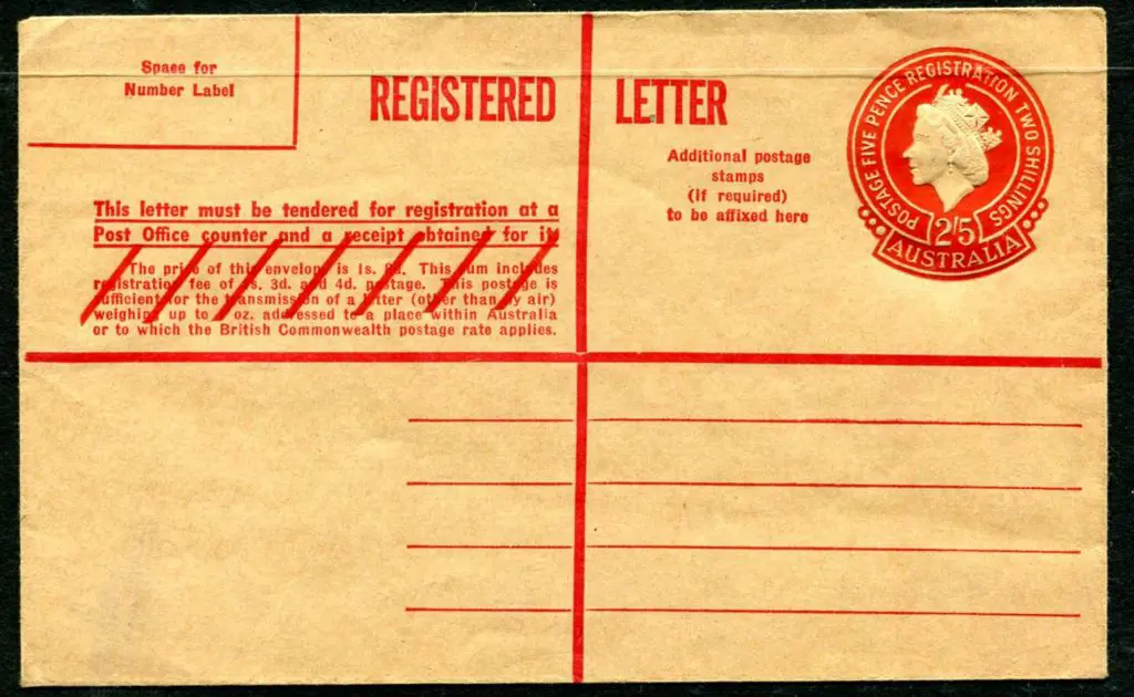 1959/62 2/5d QEII embossed "Registered letter "on ... Image 1++