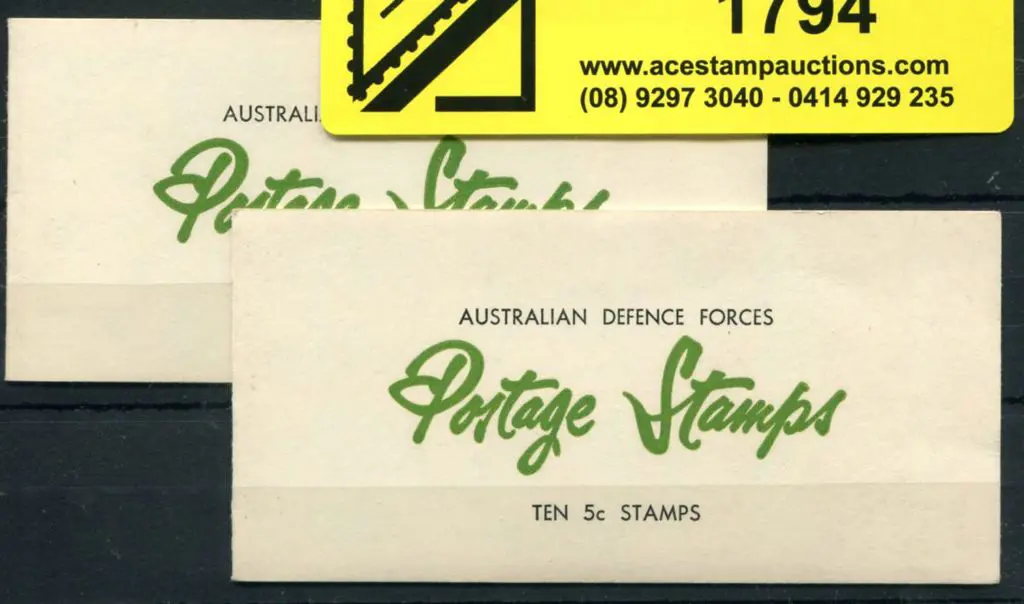 1967 50c Defence Forces booklets with 5c Bird ... Image 1++