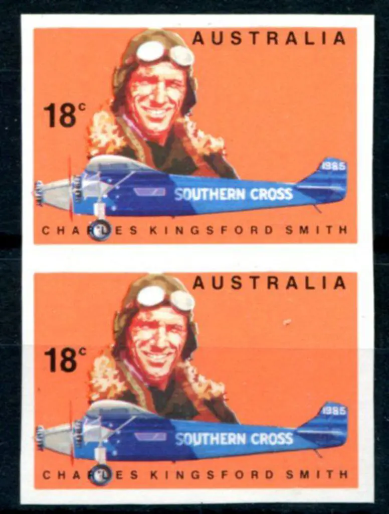 1978 18c Kingsford Smith vertical imperforate ... Image 1++