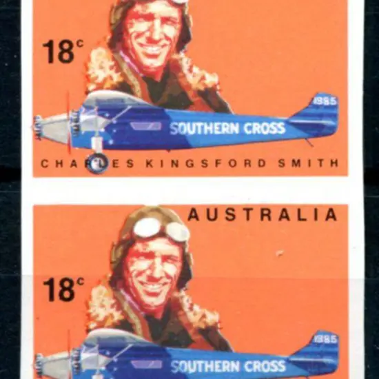 1978 18c Kingsford Smith vertical imperforate ...