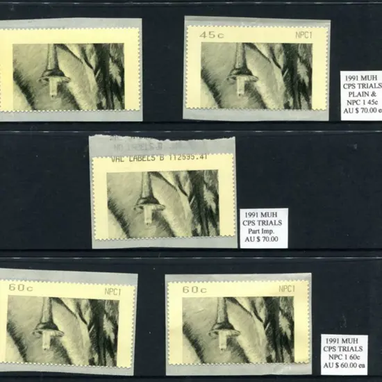 1993 CPS black dummy trial labels with "candle & ...