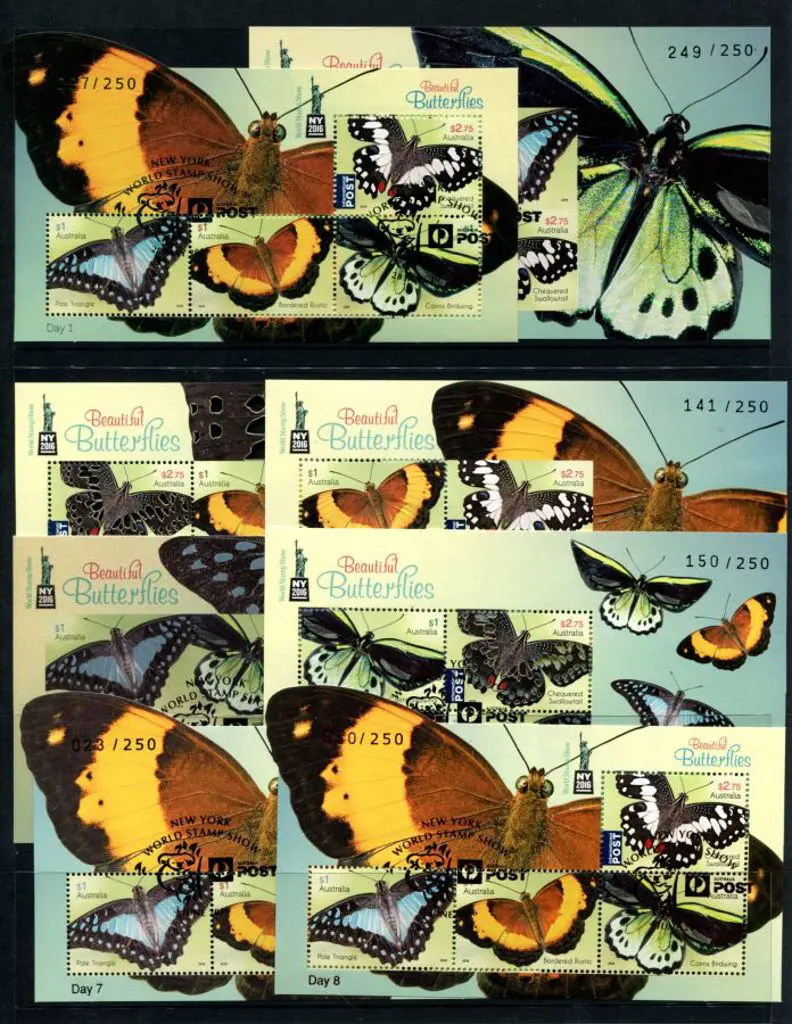 2016 Butterflies M/S set of 8 days with New York ... Image 1++
