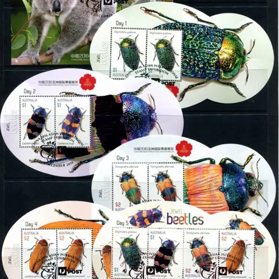 2016 Jewel Beetles set of Day 1 to 5 Miniature ...