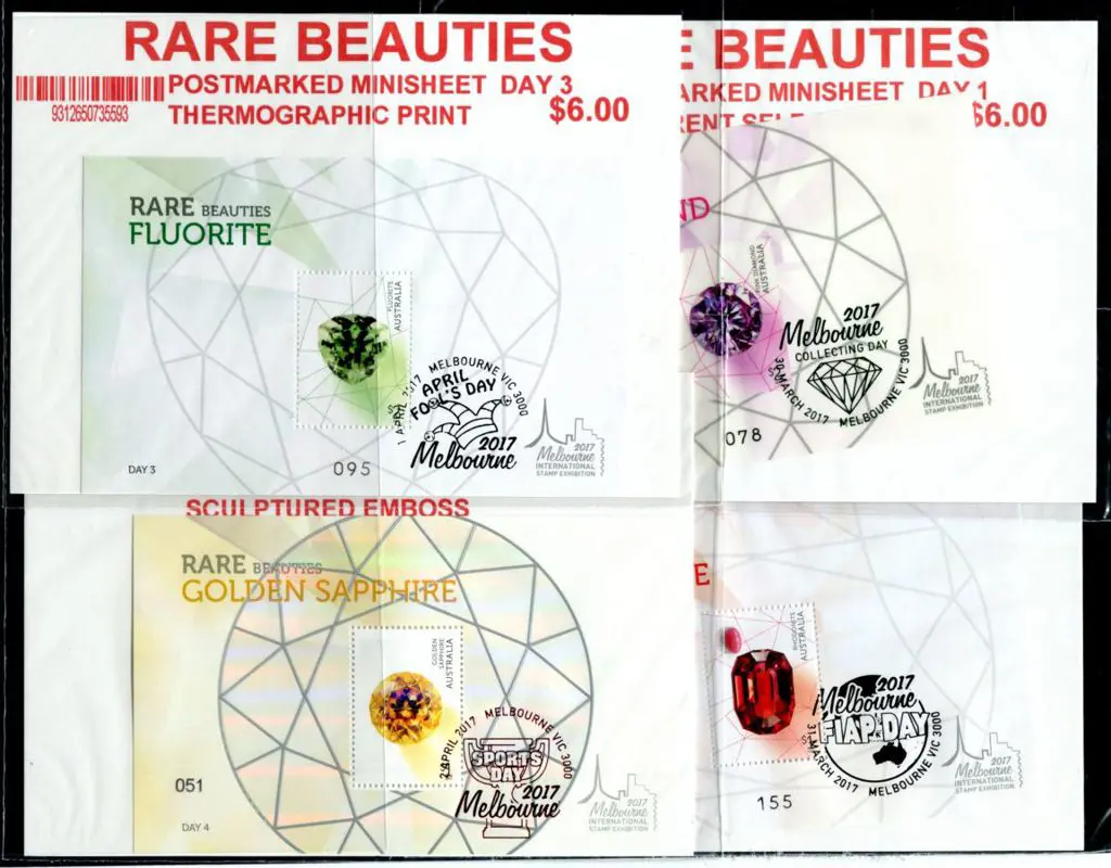 2017 "Rare Beauties" Gemstone embellished set of 4 ... Image 1++