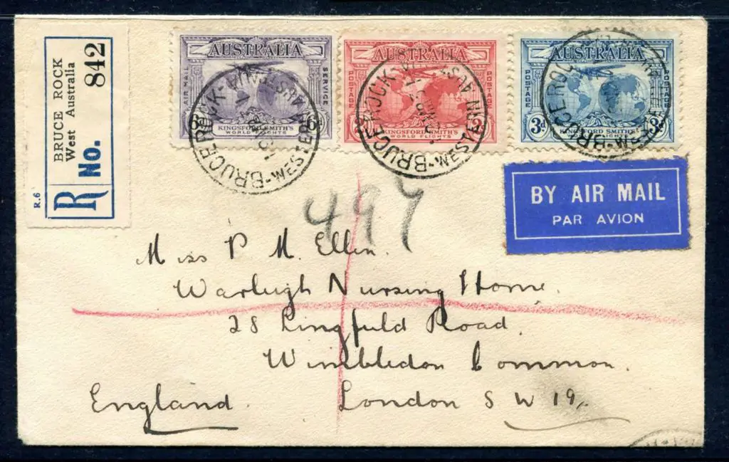 1931 (19th Mar) Kingsford Smith set of 3 on Bruce ... Image 1++