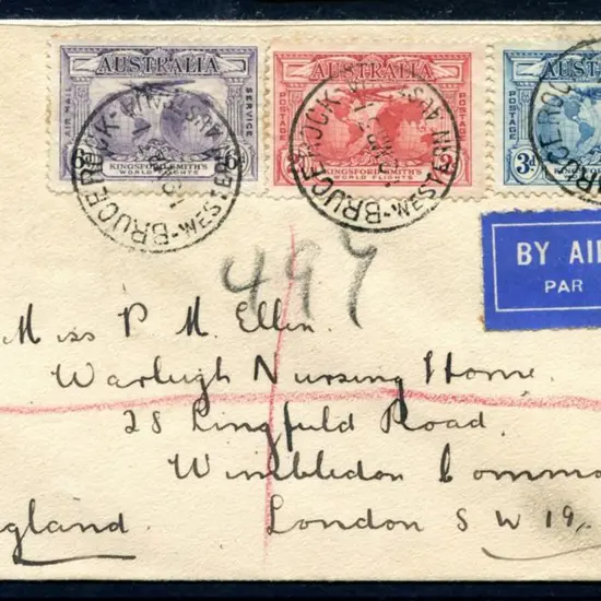 1931 (19th Mar) Kingsford Smith set of 3 on Bruce ...
