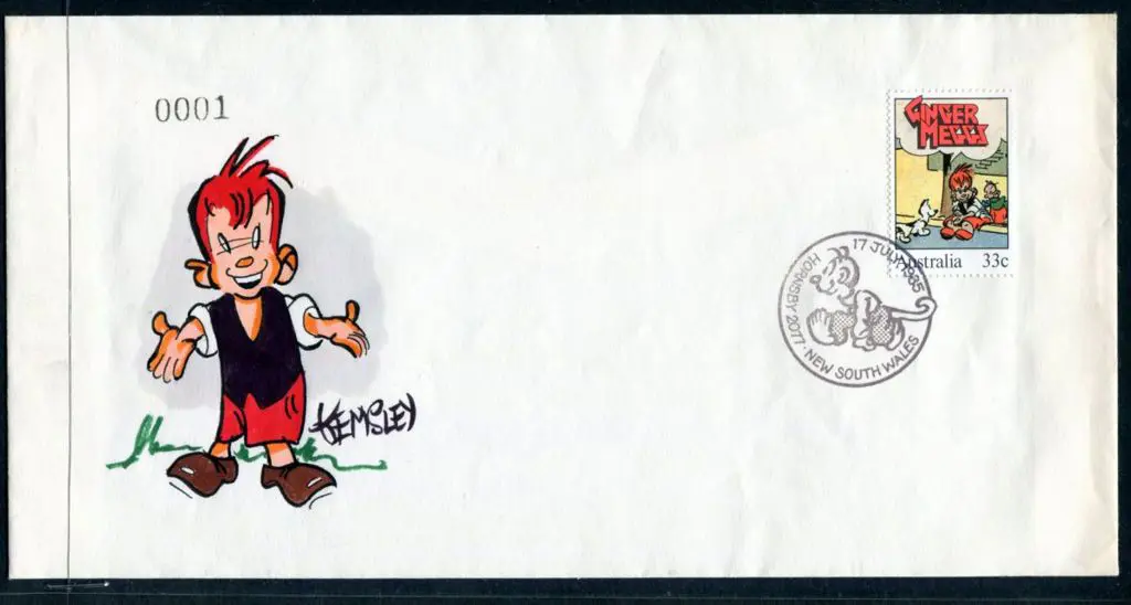1985 (17th July) 33c Ginger Meggs hand illustrated ... Image 1++