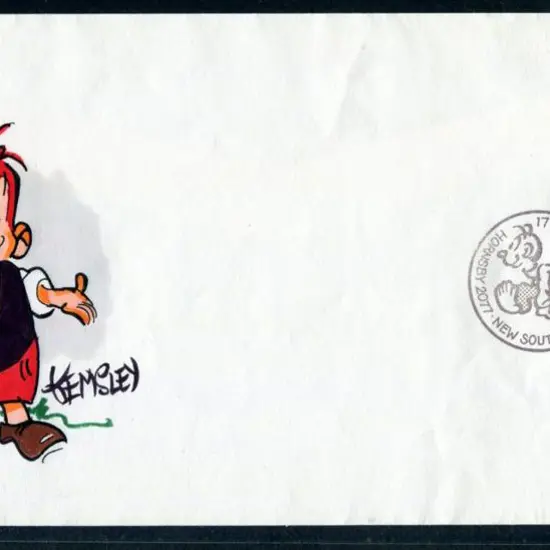 1985 (17th July) 33c Ginger Meggs hand illustrated ...