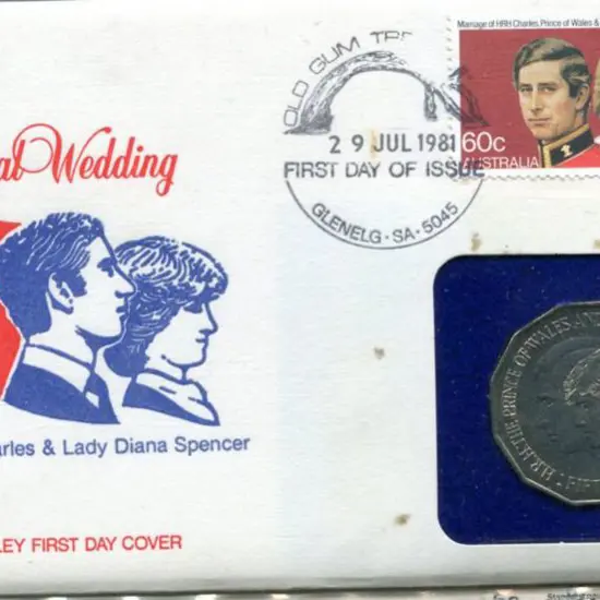 1981 (29th July) The Royal Wedding WCS 50c coin & ...