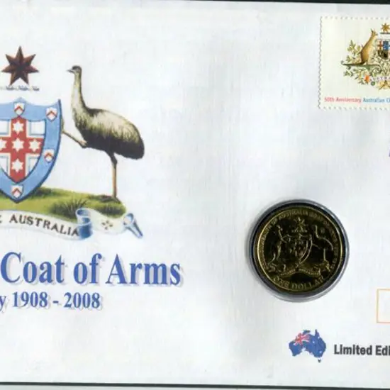 2008 (7th May) Coat of Arms Cent with 45c ...