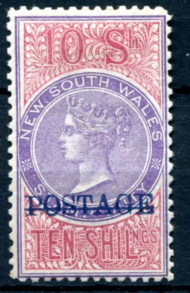 1894/1904 10/- violet & claret "POSTAGE" ovpt, ... Image 1++