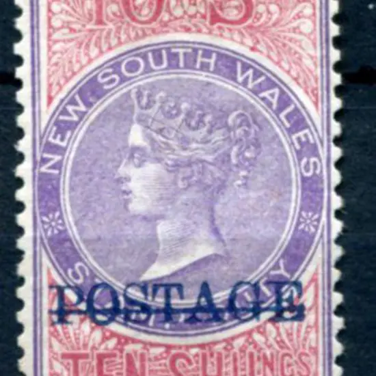 1894/1904 10/- violet & claret "POSTAGE" ovpt, ...