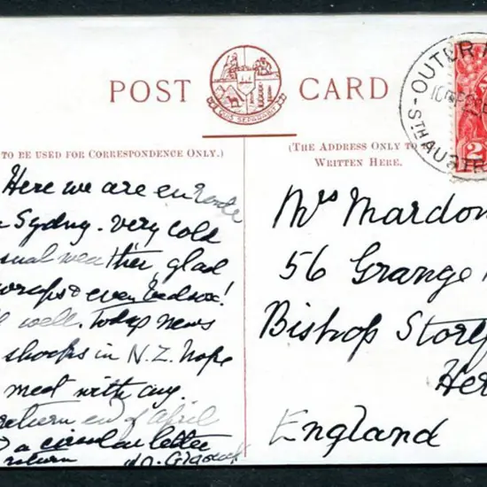 1931 (28th Feb) "OUTER HARBOUR" Sth Australia cds ...