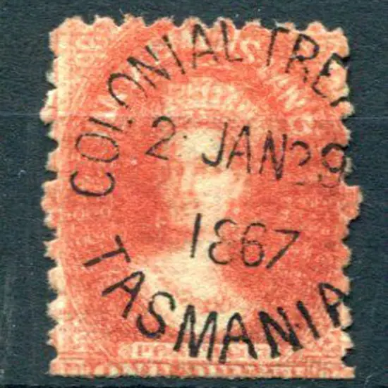 1867 (2nd Jan) COLONIAL TREASURY TASMANIA cds on ...