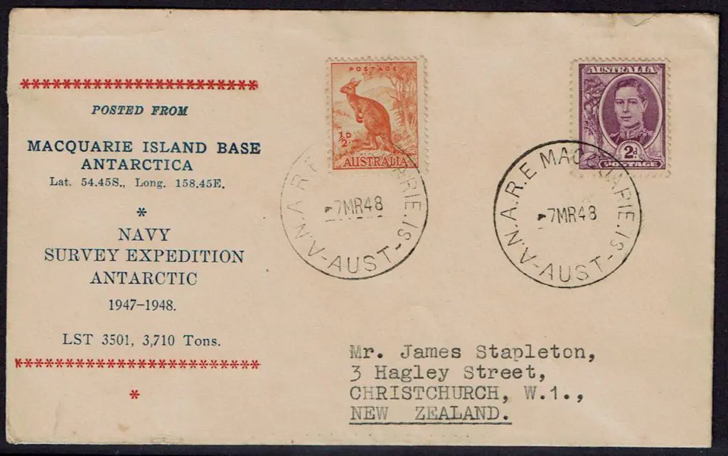 1948 (7th Mar) James Stapleton (NZ) cover for ... Image 1++