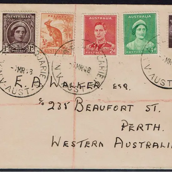 1948 (7th Mar) Macquarie Island Regd cover with ...