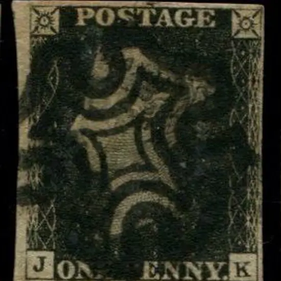 1840 1d black fine used by almost complete black ...