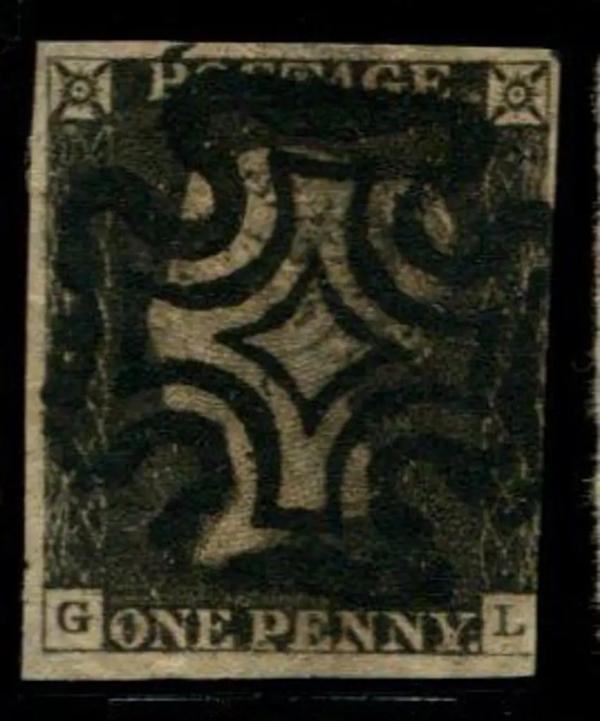 1840 1d black, plate 1B, fine used by complete ... Image 1++