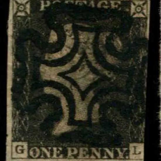 1840 1d black, plate 1B, fine used by complete ...