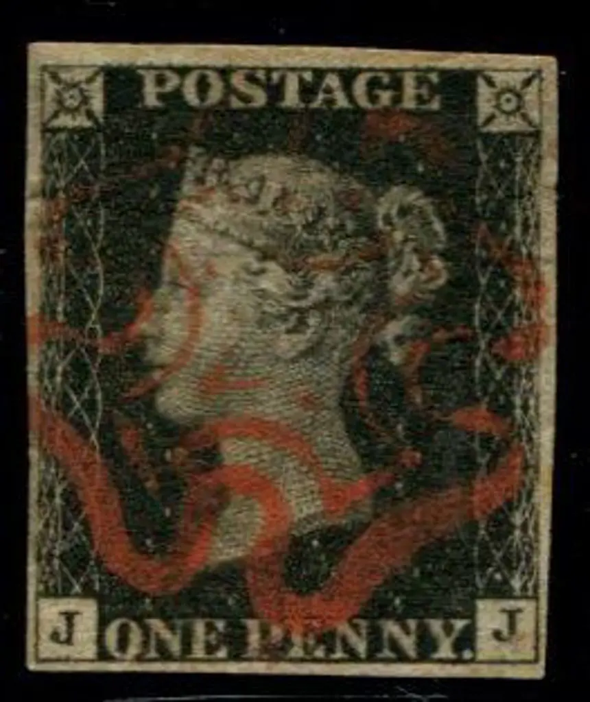 1840 1d black, plate 8. Fine used with neat ... Image 1++