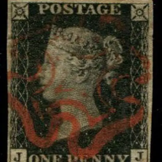 1840 1d black, plate 8. Fine used with neat ...