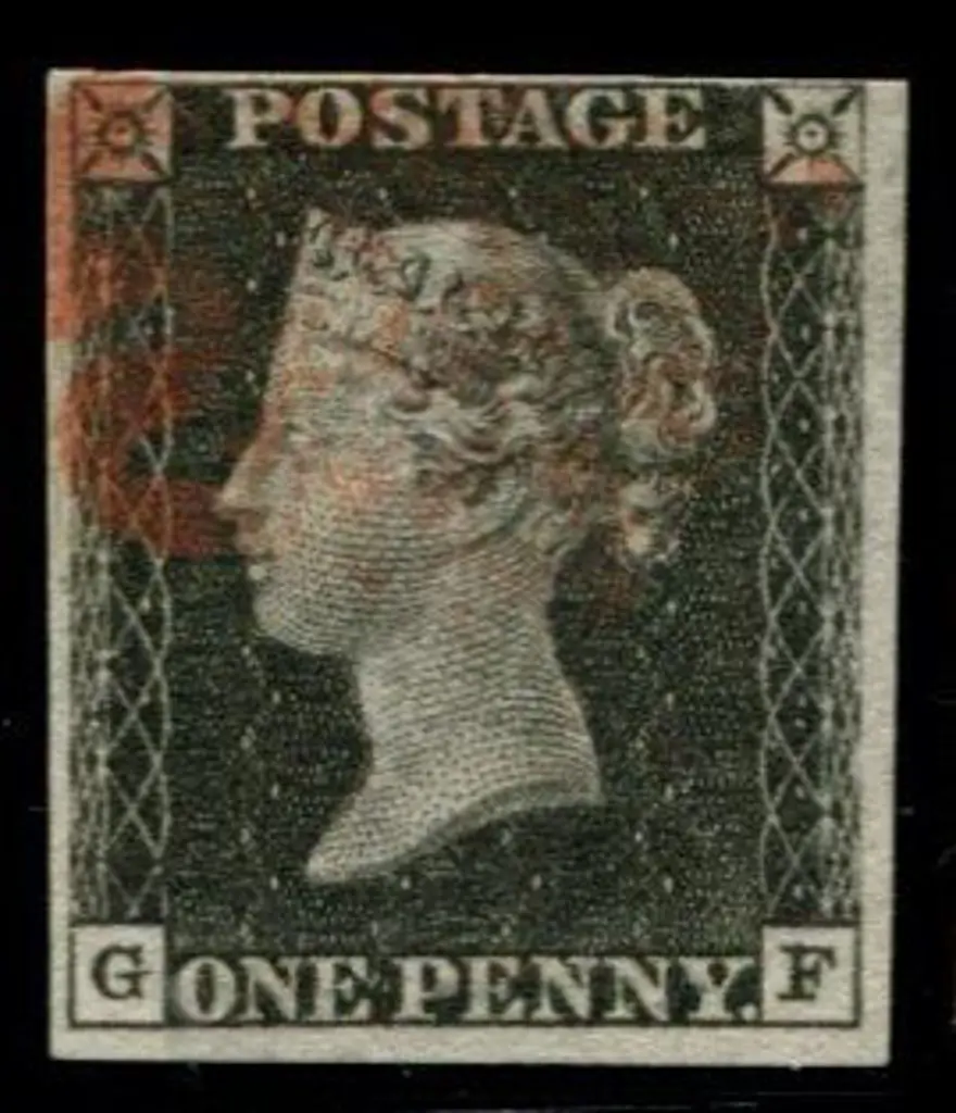 1840 1d grey-black (worn plate) with indistinct ... Image 1++