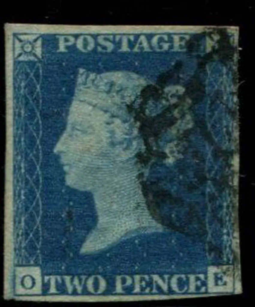1840 2d blue good to fine used with smudged black ... Image 1++