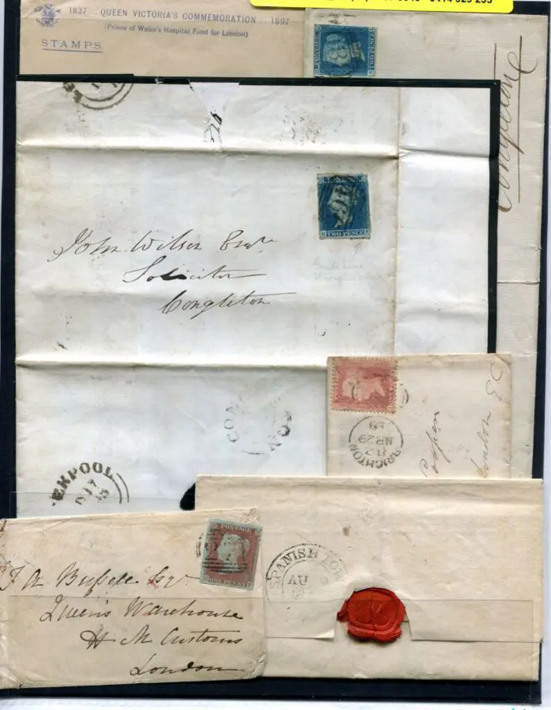 1845 (9th & 17th May) 2 covers (one mourning) ... Image 1++