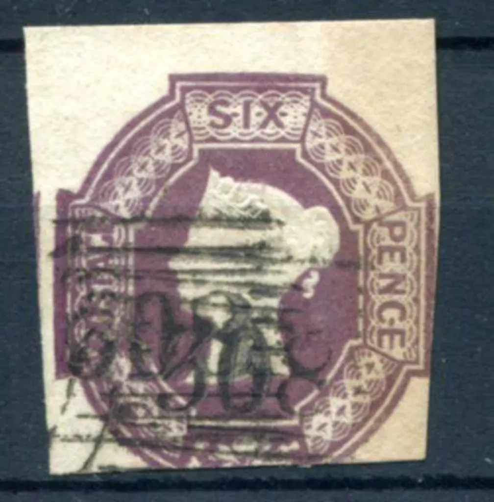 1847/54 6d purple embossed good used with BN "308" ... Image 1++
