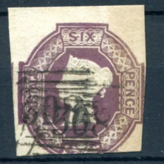 1847/54 6d purple embossed good used with BN "308" ...