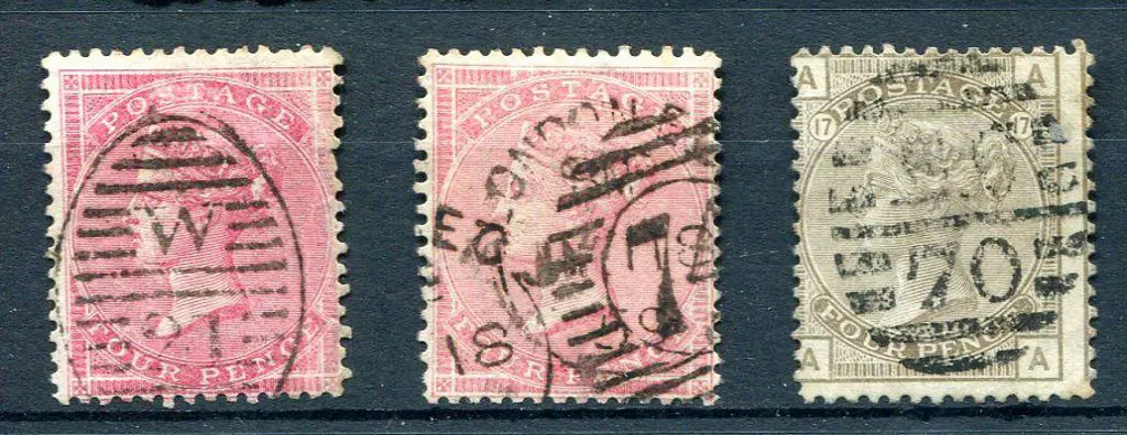 1857 4d rose-carmine & rose shades of large garter ... Image 1++