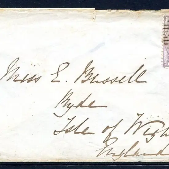 1855/57 6d pale lilac (damaged corner) on 1858 env ...