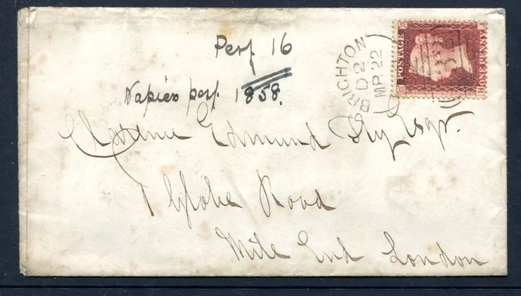 1858 (22nd Mar) 1d rose red, perf 16, watermark ... Image 1++